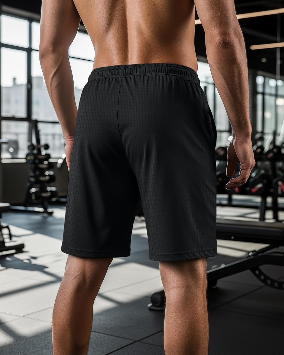NY Threads Men's Athletic Shorts - Quick Dry Lightweight Workout Gym Shorts with Pockets | 3 Pack