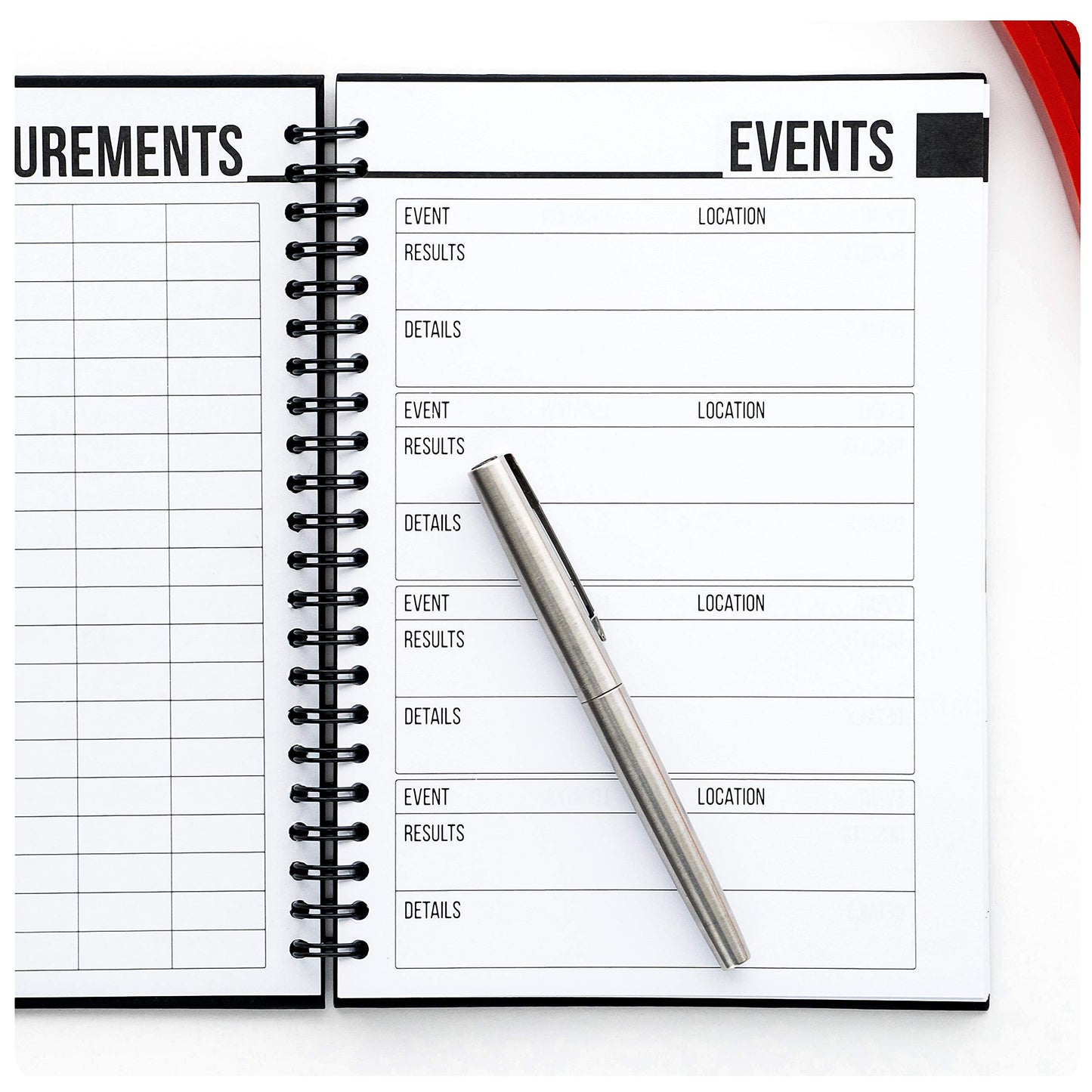 WODBOOK Cross Training Workout Journal - Hard Cover Exercise Planner - Cross Training Tracking Diary - WOD Logbook - 140 Pages (Track 200 WODs + 130 Benchmarks + Personal Records)