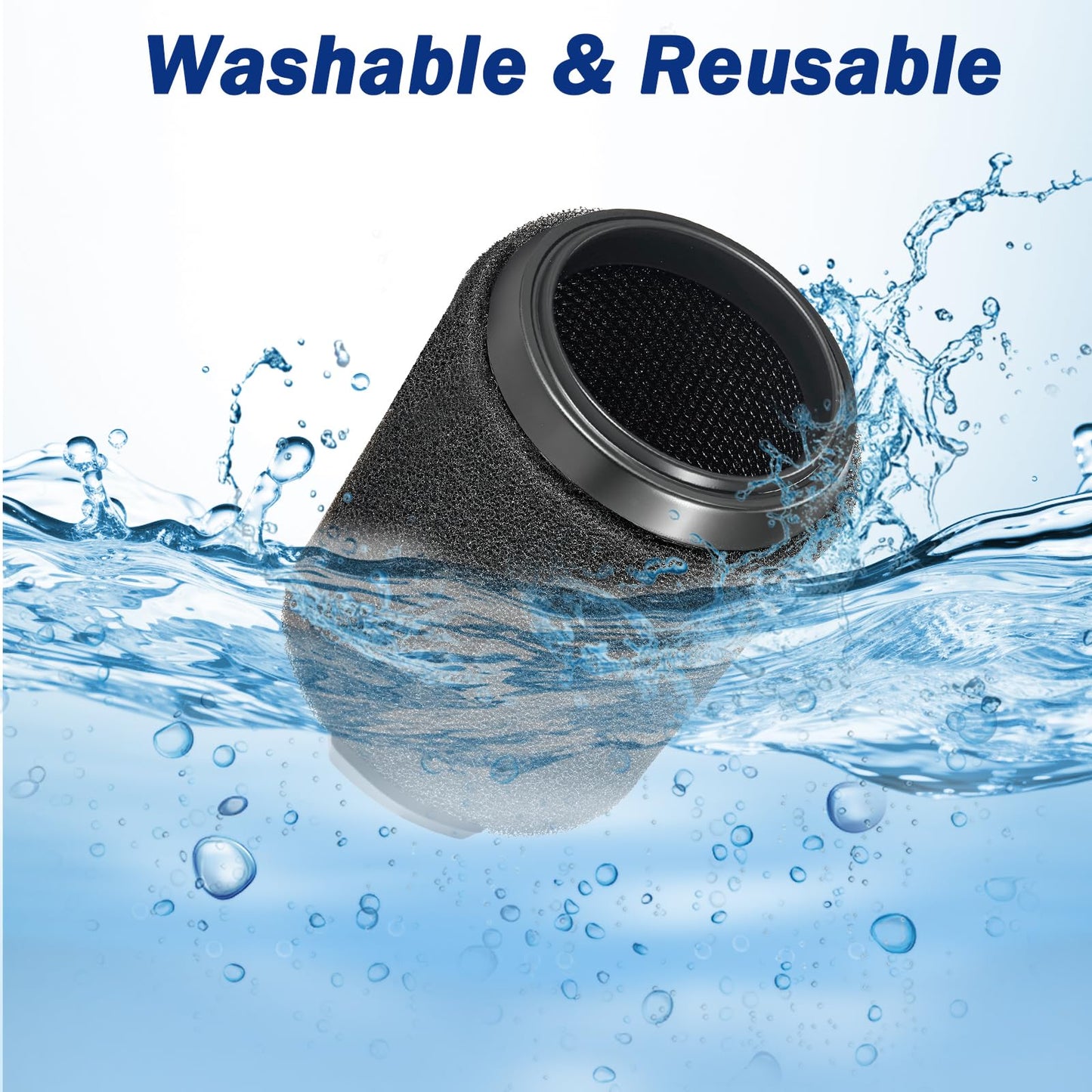 VF7000 Filter Replacement Compatible with 5-20 Gallon Wet/Dry Vacuums Cleaners And Husky 6-9 Gallon Vacuum Cleaners Replacement Filter, 2 Pack