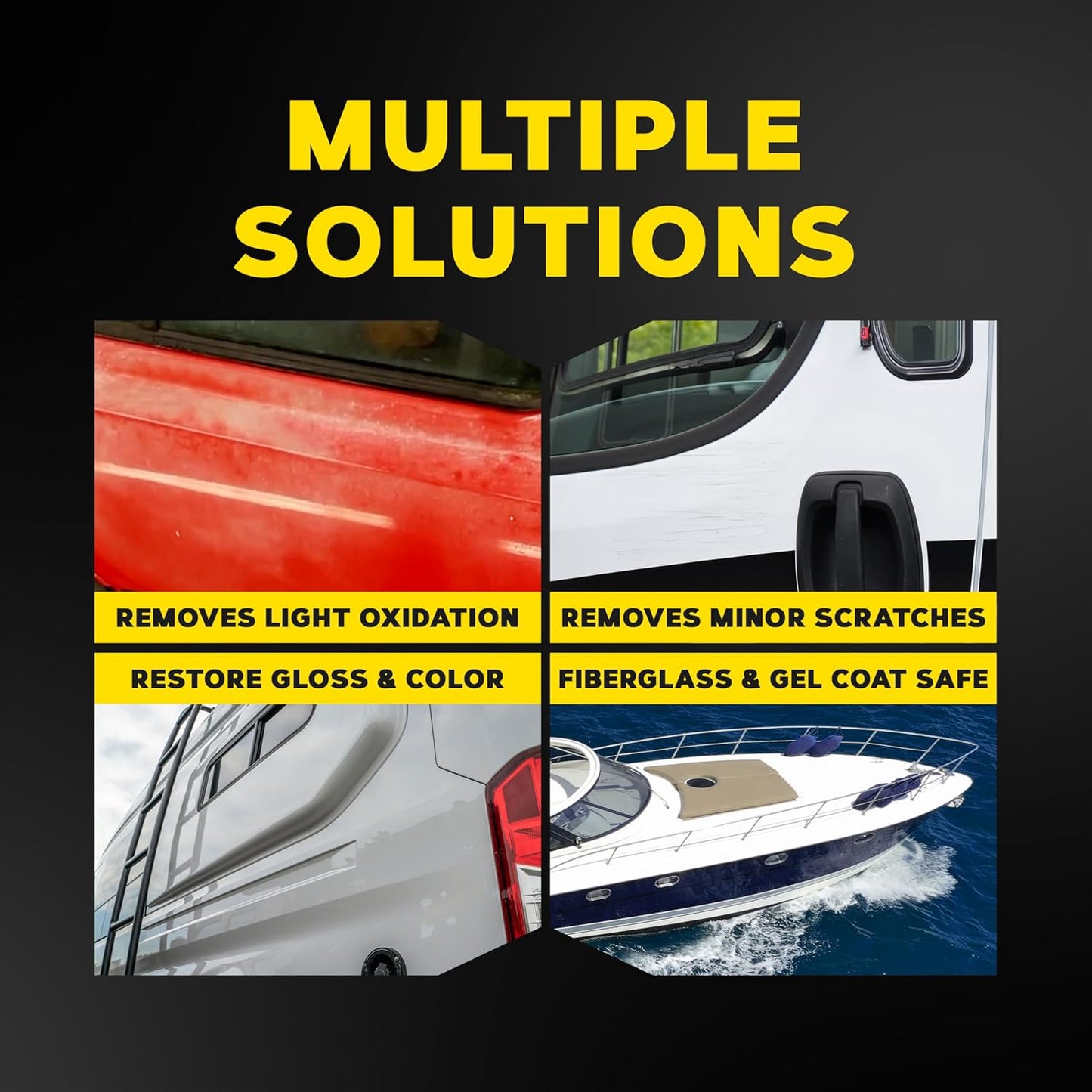 Meguiar's M5001 Marine/RV Cleaner Wax - Easy One-Step Wax for Boats & RVs | Restores Color & Protects, 1 Gallon