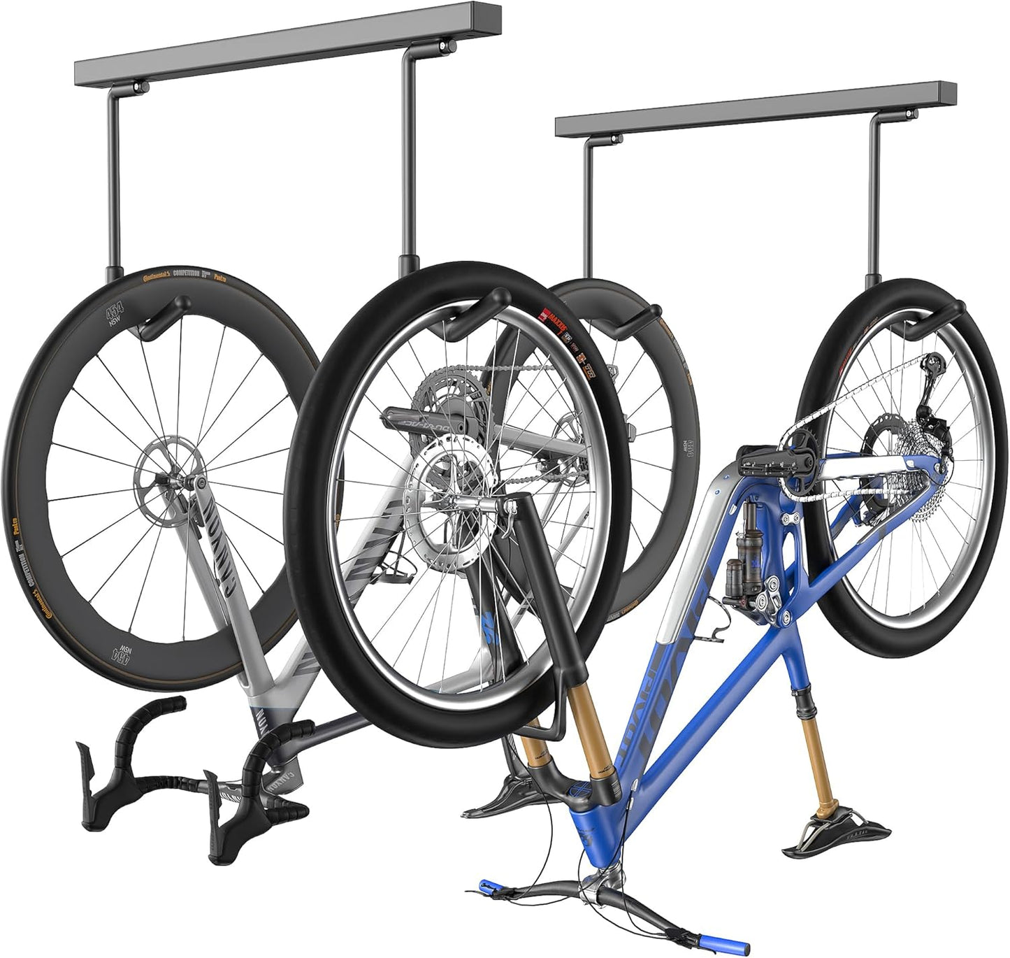 Ultrawall Ceiling Bike Rack - Indoor Bike Storage Hanger for 2 Bikes Horizontally | 4 Bikes Vertically, 25 Inch