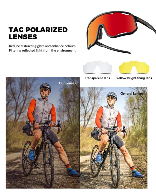 ROCKBROS Photochromic Sunglasses for Men Women,UV400 Protection Cycling Glasses,MTB Cycling Sports Sunglasses,3 Lenses