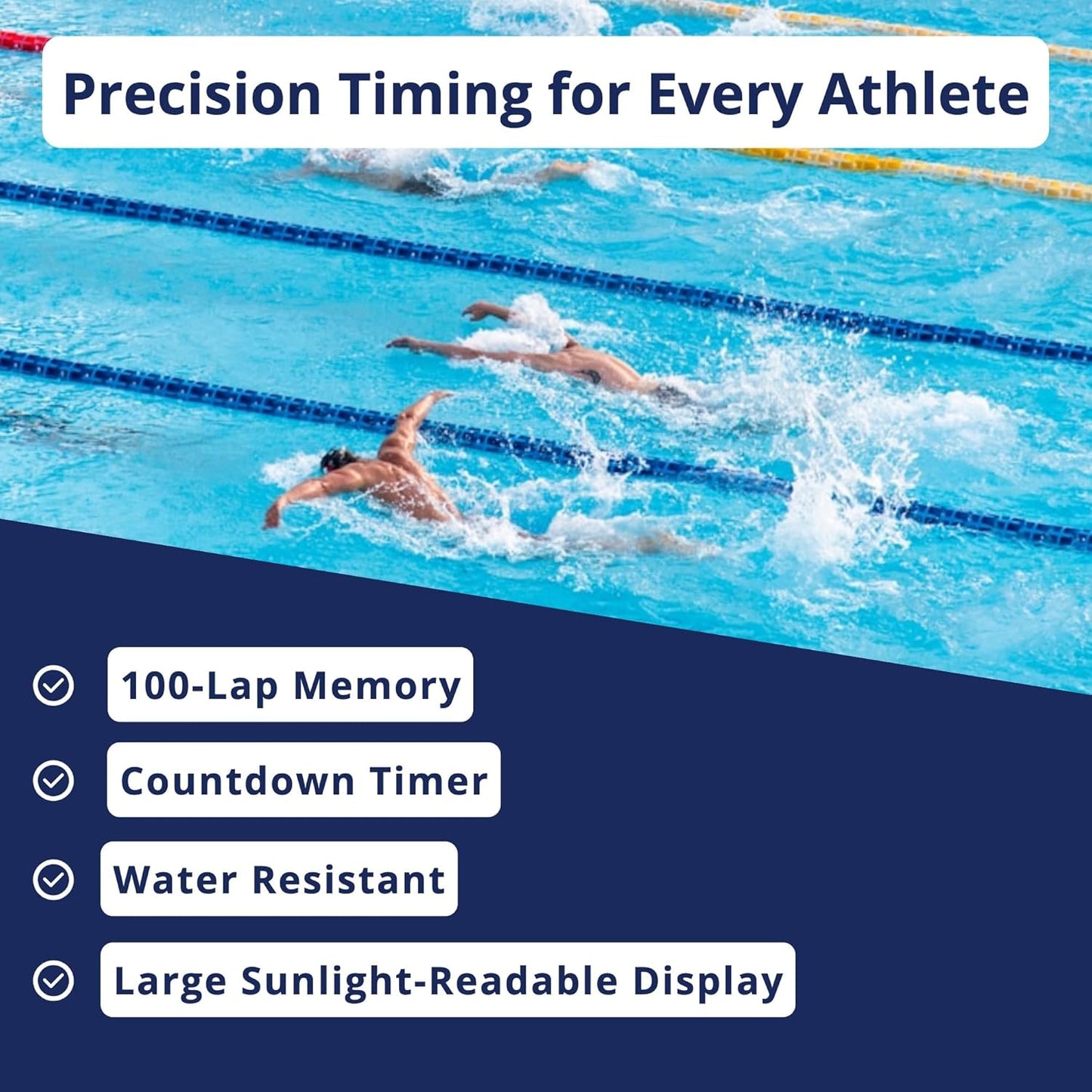 Ultrak 100 Lap Memory Timer - Accurate Timing Solution for Athletes | Bright Yellow Design