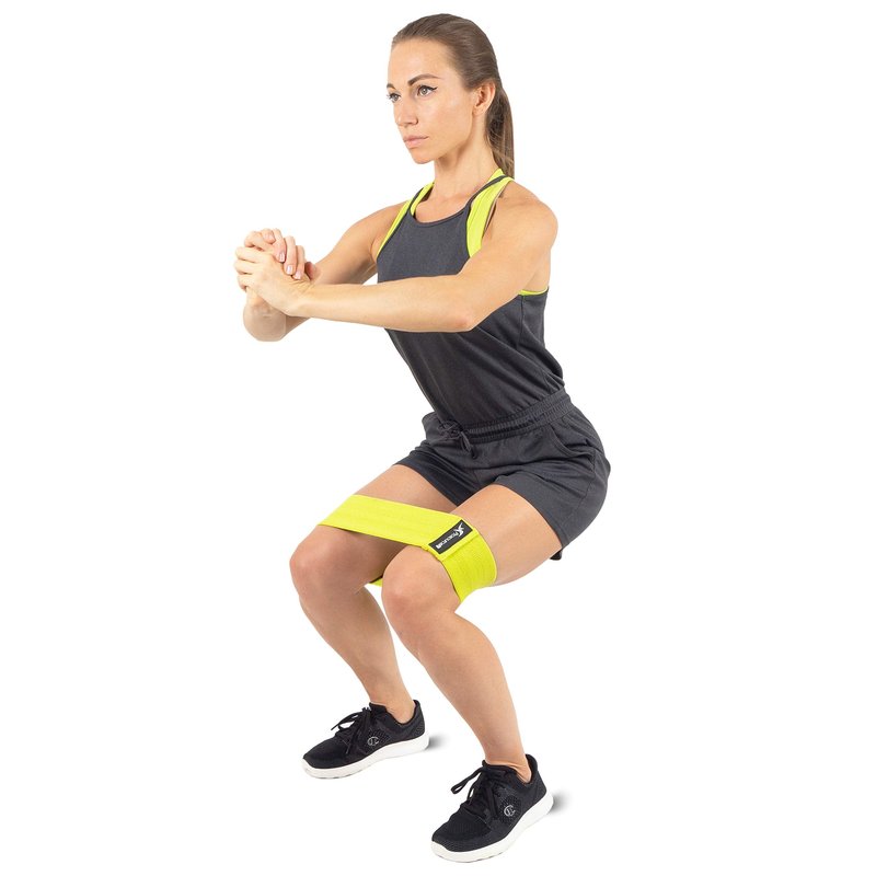 ProsourceFit Fabric Loop Resistance Bands Set with Anti-Slip Grip, Mini Workout Bands for Fitness Training to Tone Legs, Glutes and Booty, Green/Gray/Black