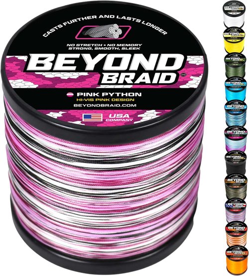 Beyond Braid Braided Fishing Line - Super Strong & Abrasion Resistant - Available in Multiple Colors & Strands