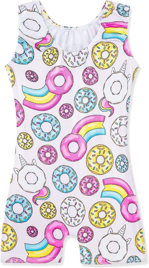 HOZIY Gymnastics Leotards for Girls - Sparkle Unicorn & Leopard Biketard Outfits | Toddler & Kids Sizes
