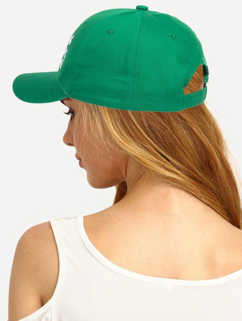 St. Patrick's Day Shamrocks Green Baseball Caps - Cotton Embroidery Lucky 3-Leaf-Clover Visor Dad Trucker Hats
