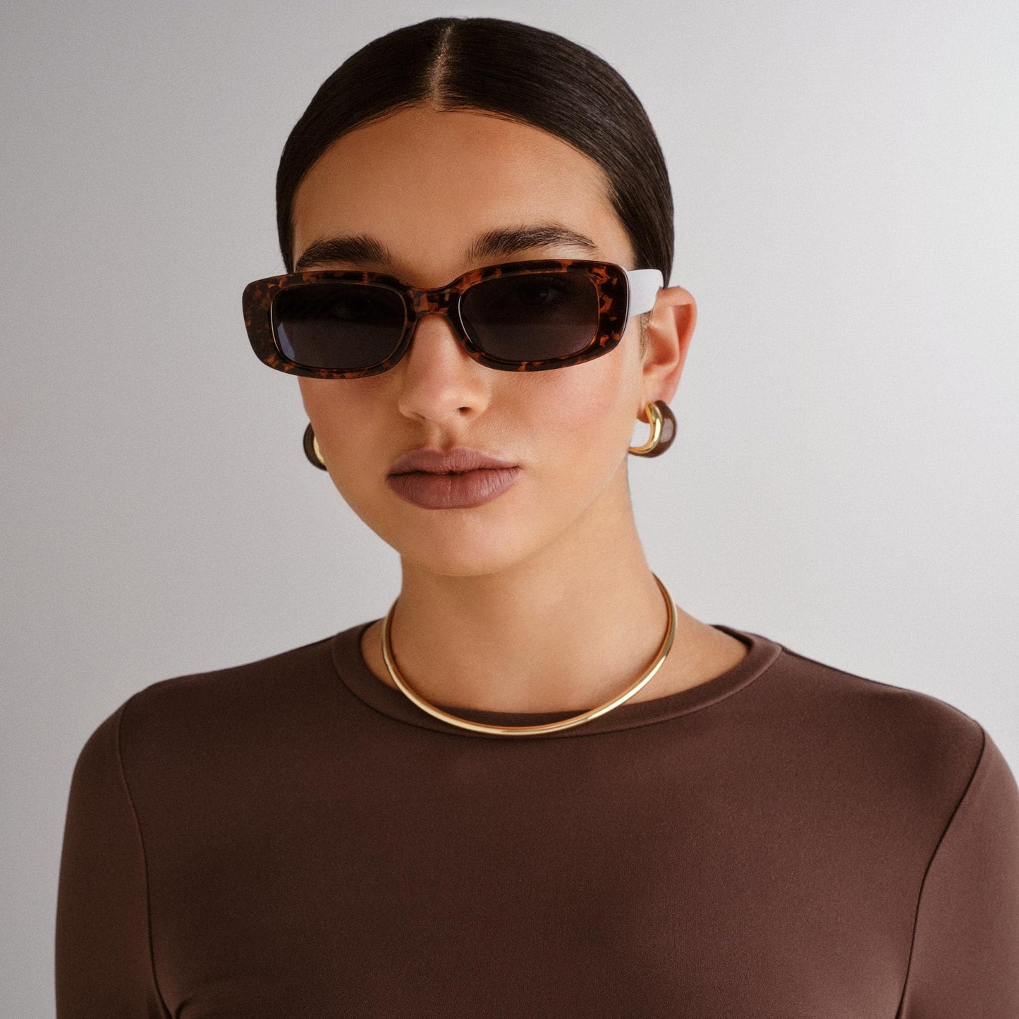 AIRE Ceres Sunglasses - Dark Tort, Rectangle, Unisex, Sleek and Slimline Style