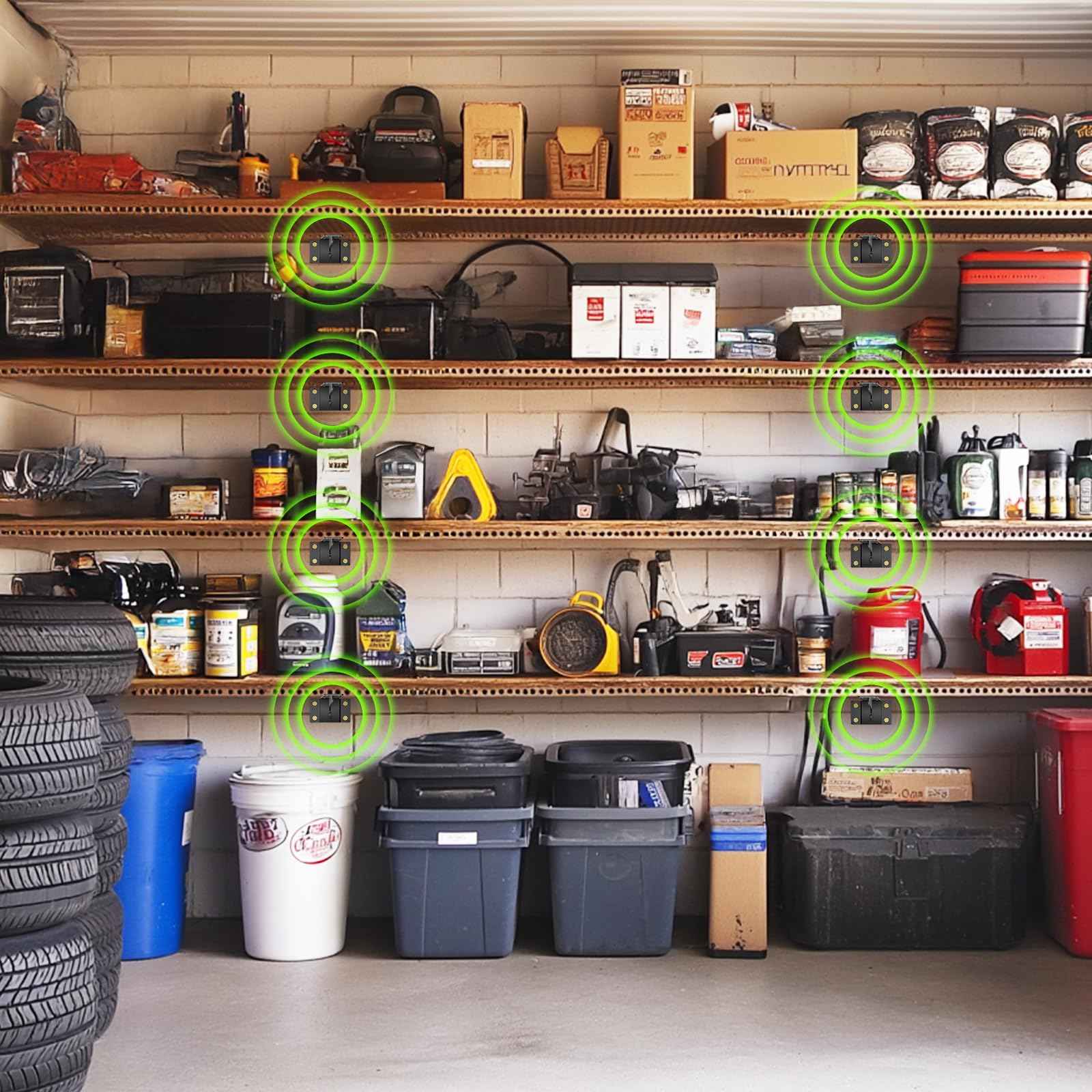 Matutinus Heavy Duty Shelf Brackets 16 Inch, 1500 lbs Capacity, Hooks for Wall Mounted Shelves, L-Shaped Floating Shelf Brackets with Hanging (Black 2 Pack)