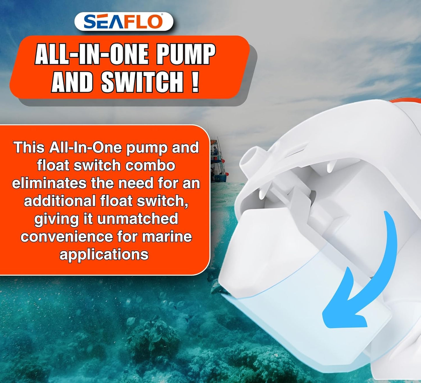 SEAFLO 12V Automatic Bilge Pump - 750 GPH High-Performance Water Removal Solution