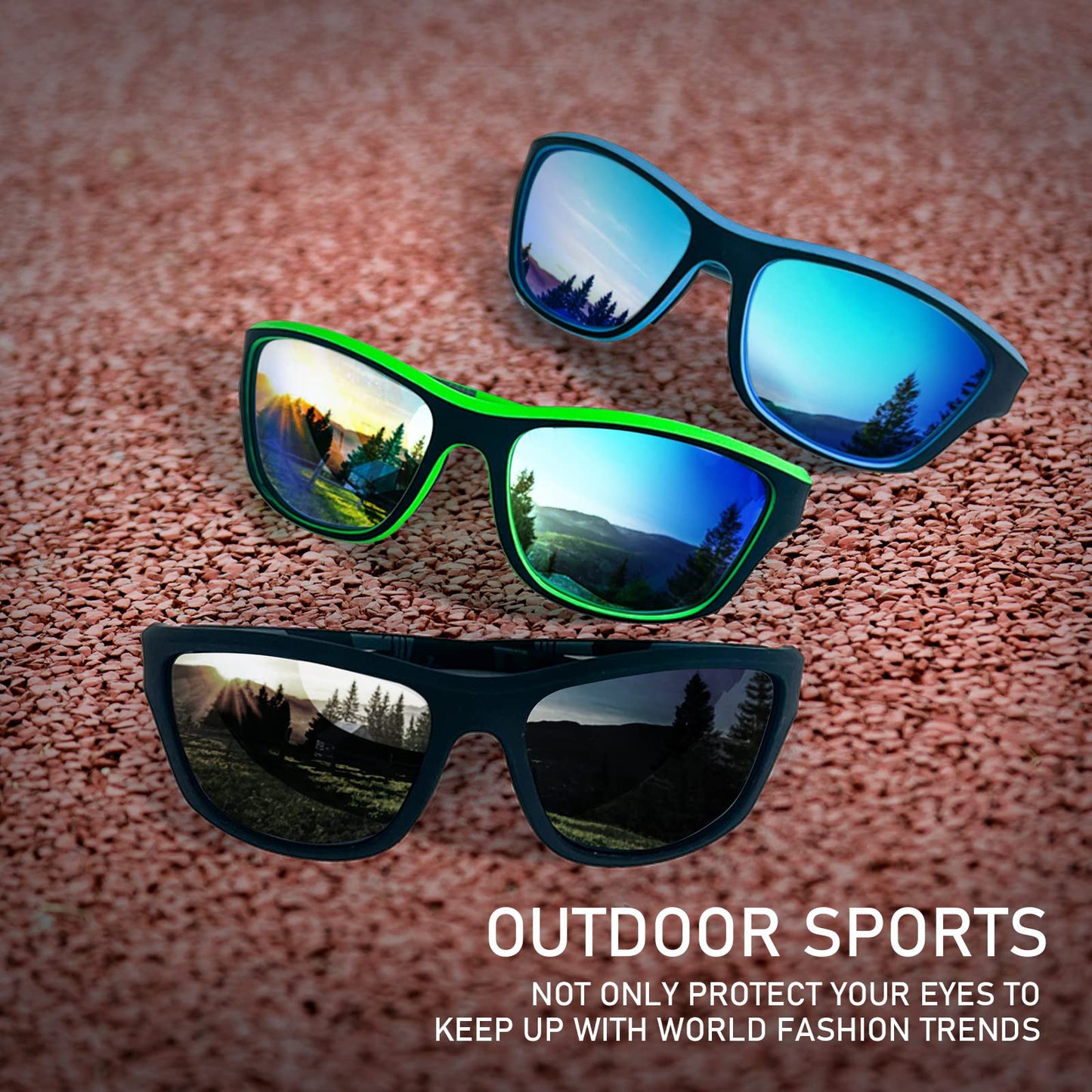 3 Pcs Black Polarized Sunglasses Mens/Women Sport Glasses UV400 Driving Fishing Running Cycling Shades Sun Glasses