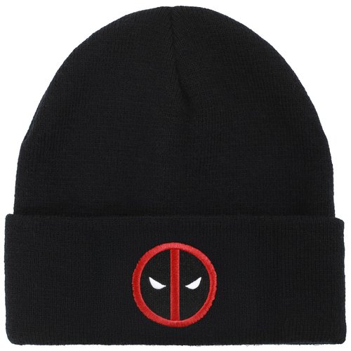 Bioworld Deadpool Logo Embroidery Acrylic Knit Standard Cuff Beanie