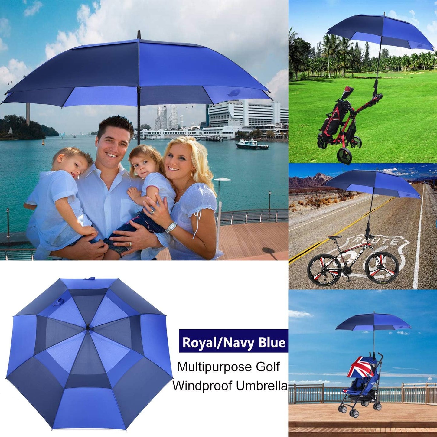 MRTLLOA Golf Umbrella - Extra Large 54/62/68/72 Inch | Automatic Open, Windproof & Waterproof