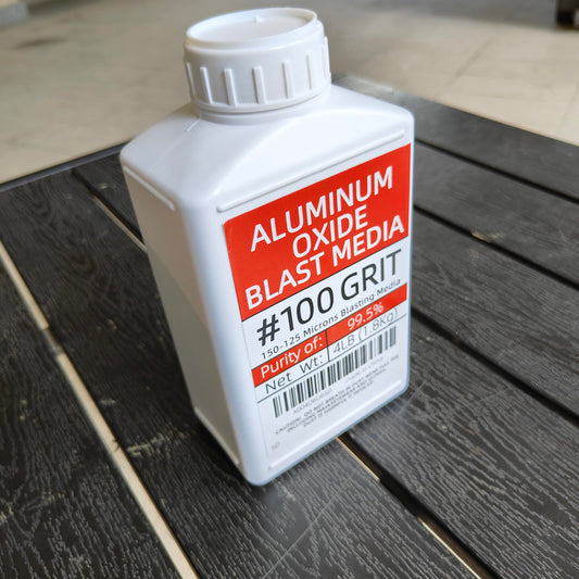 #100 Grit Aluminum Oxide Sandblasting Medium (4 Lbs/1.8 Kg) Fine Sandblasting Medium - Application: Used As Abrasive And Medium For Sandblasting Cabinets And Sandblasting Machines. (Purity 99.5%)