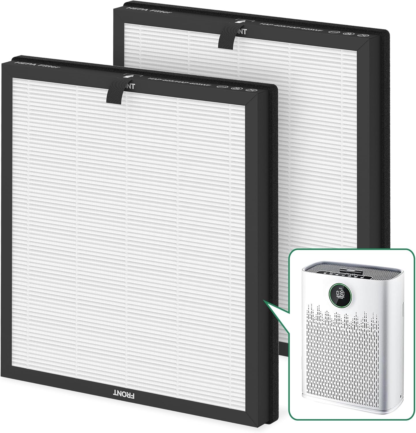 HAP602 Replacement Filter 4-Pack for ECOSELF Air Purifier - 3-in-1 Pre-Filter & Activated Carbon