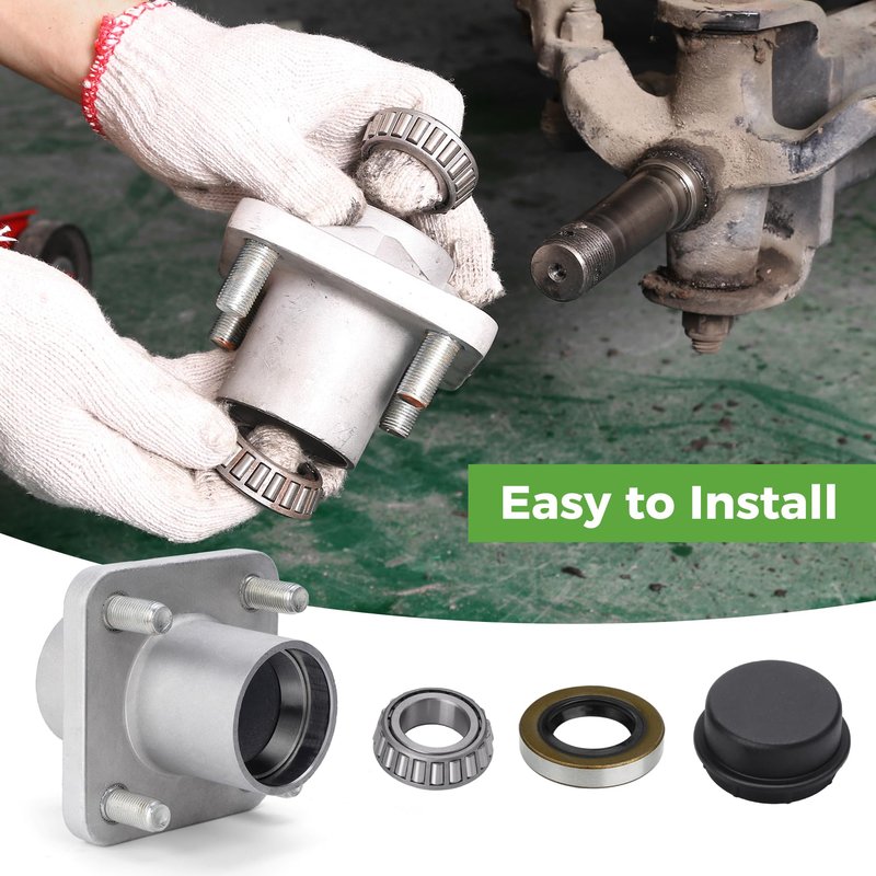 10L0L Golf Cart Front Wheel Hub Assembly for Club Car DS G&E 1974-2003, 2 Pack with Bearing Seals Kit, Replace OEM 1011892, 11011102, 1011153, 1011889, 1011894