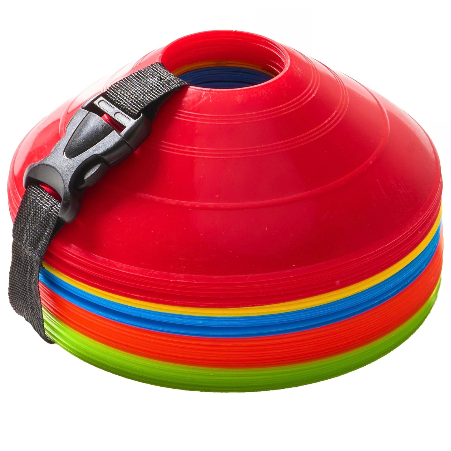 Flexible Soccer Cones (Pack 60, Multi Colors) with Mesh Bag & Strap, Unbreakable Sports Cones for Soccer, Basketball, Football Training Equipment, Agility Soccer Cones for Drills Training