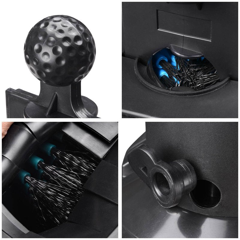 Shu-Ran No-Drill Golf Cart Ball & Club Cleaner, Clamp-On Golf Club Head and Ball Washer Golf Cleaner with Golf Towel, Universal Fit for EZGO, Club Car, Yamaha, Advanced EV, Star EV
