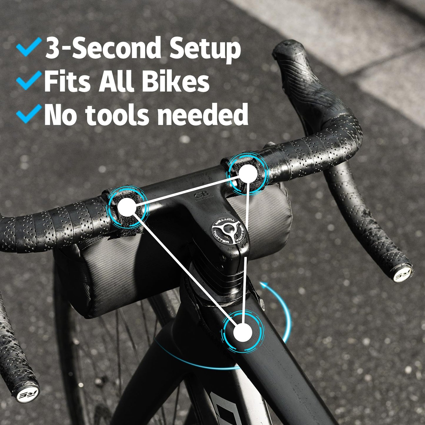 OFFBONDAGE Bike Handlebar Bag for Bicycle Front Storage Bag Waterproof Shoulder Bag with Shoulder Strap for Road Mountain Bike Bikepacking