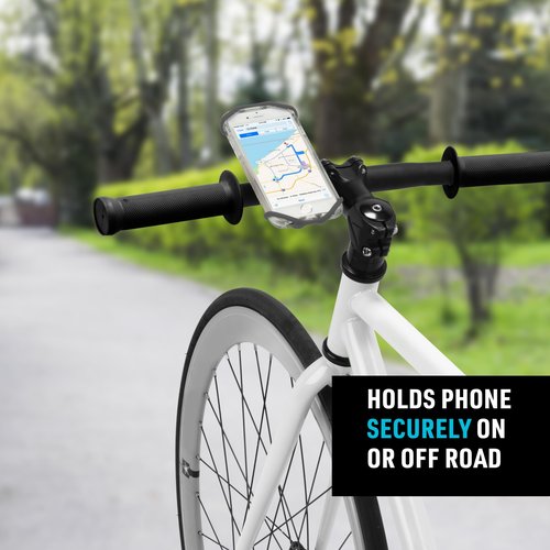Nite Ize Wraptor Rotating Smartphone Bar Mount - Cell Phone Mount for Bikes, Strollers & More - Easy-to-Use & Adjustable Phone Accessories - Grey