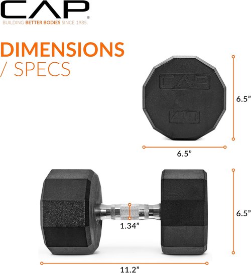 CAP Barbell Coated Dumbbell Weights - Versatile Pairs & Sets for Home Gym Fitness