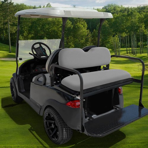 MOSNAI Golf Cart Rear Seat Covers Set for EZGO Club Car Yamaha Aftermarket Rear Seat Cushion, Durable Breathable Bench Seat Covers Washable Polyester Mesh Cloth Without Logo, Gray