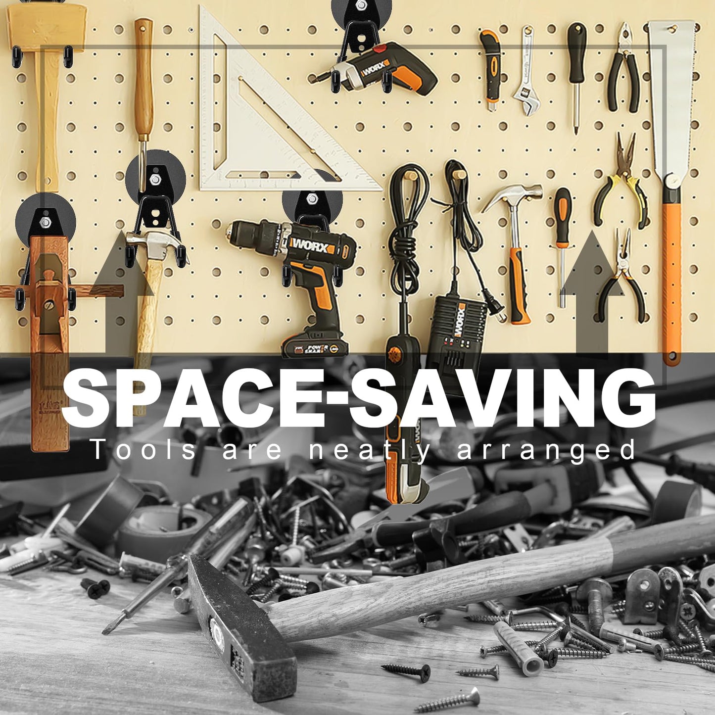 1 Pack Large Heavy-Duty Magnetic Garage Hooks - Strong Magnetic Tool and Utility Hooks with Anti-Scratch Rubber Coating - Ideal for Garage, Workshop, Tool Cart, and Outdoor Storage