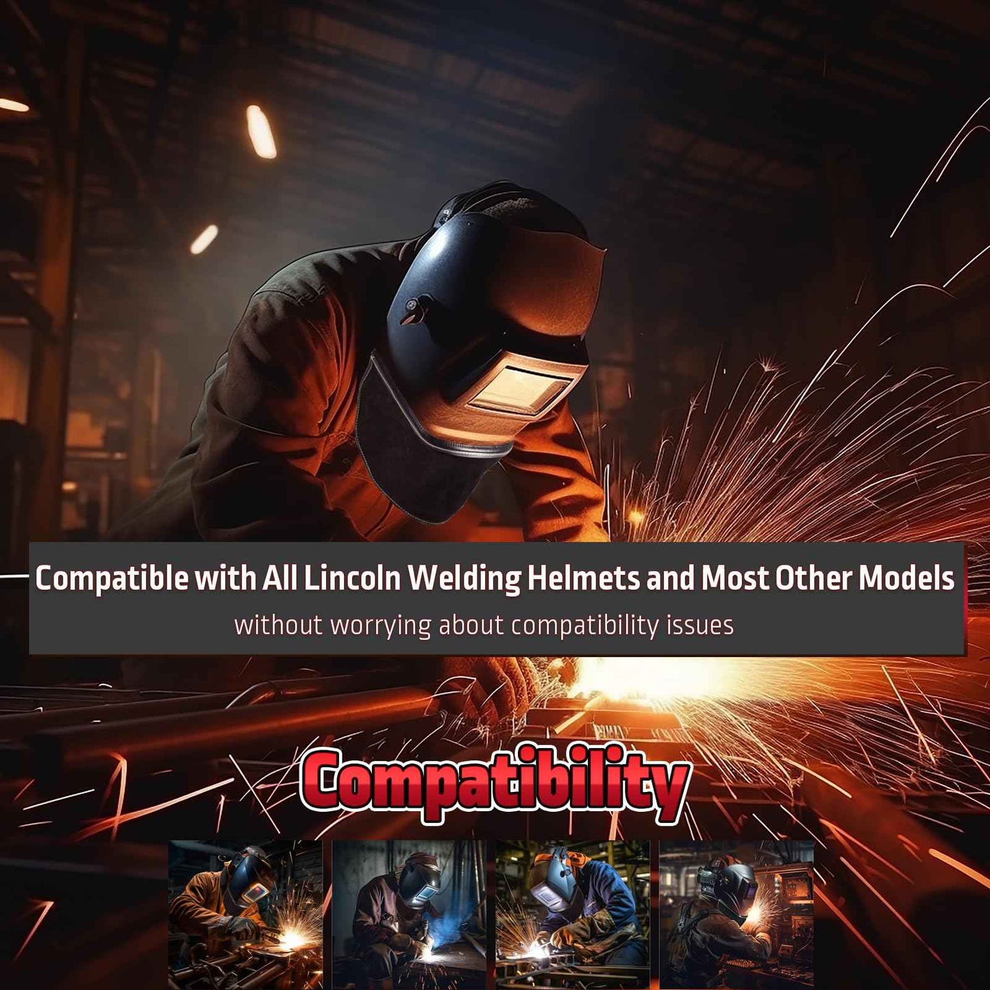 MATINA Welding Helmet Cover, Welding Hood Accessories for Full Frontal Neck Coverage, Welding Helmet Accessories Extended FR Cotton with Press Fit Seal, Compatible with Most Welding Helmets