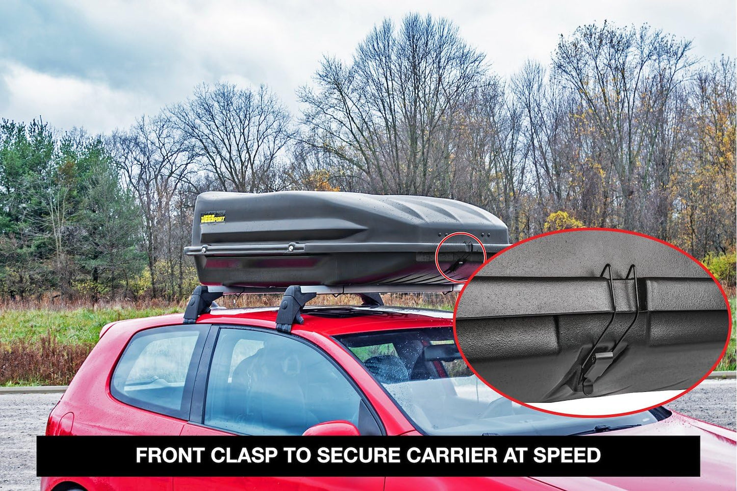18 cu. ft. Rooftop Cargo Carrier, Weatherproof Lockable, 110 lb. Capacity