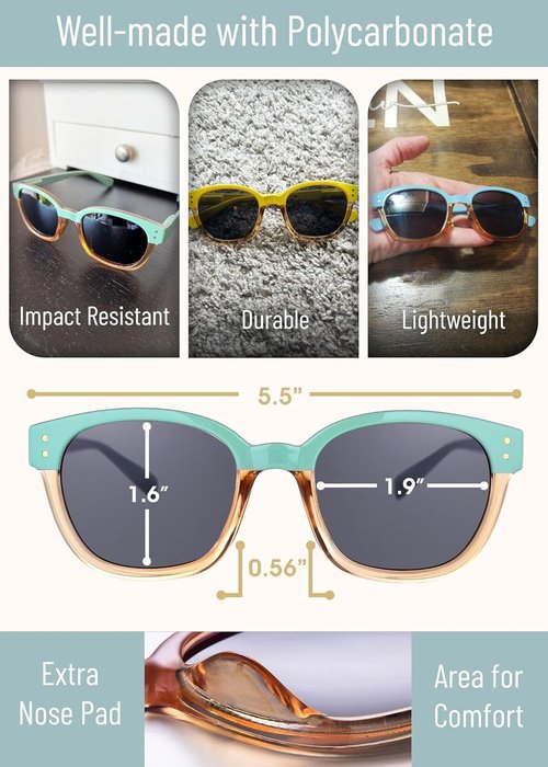 Leafael Polarized Sunglasses - Trendy Two-Tone Design with UV400 Protection | Retro Square Frame