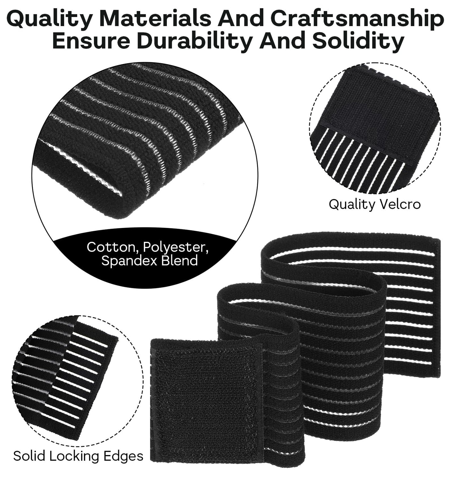 ValueBargain 2-Pack Wrist Sleeve, Wrist Brace for Weightlifting, Arthritis & Tendonitis, Breathable Black Elastic Wrists Brace for Tennis, Basketball, Weightlifting