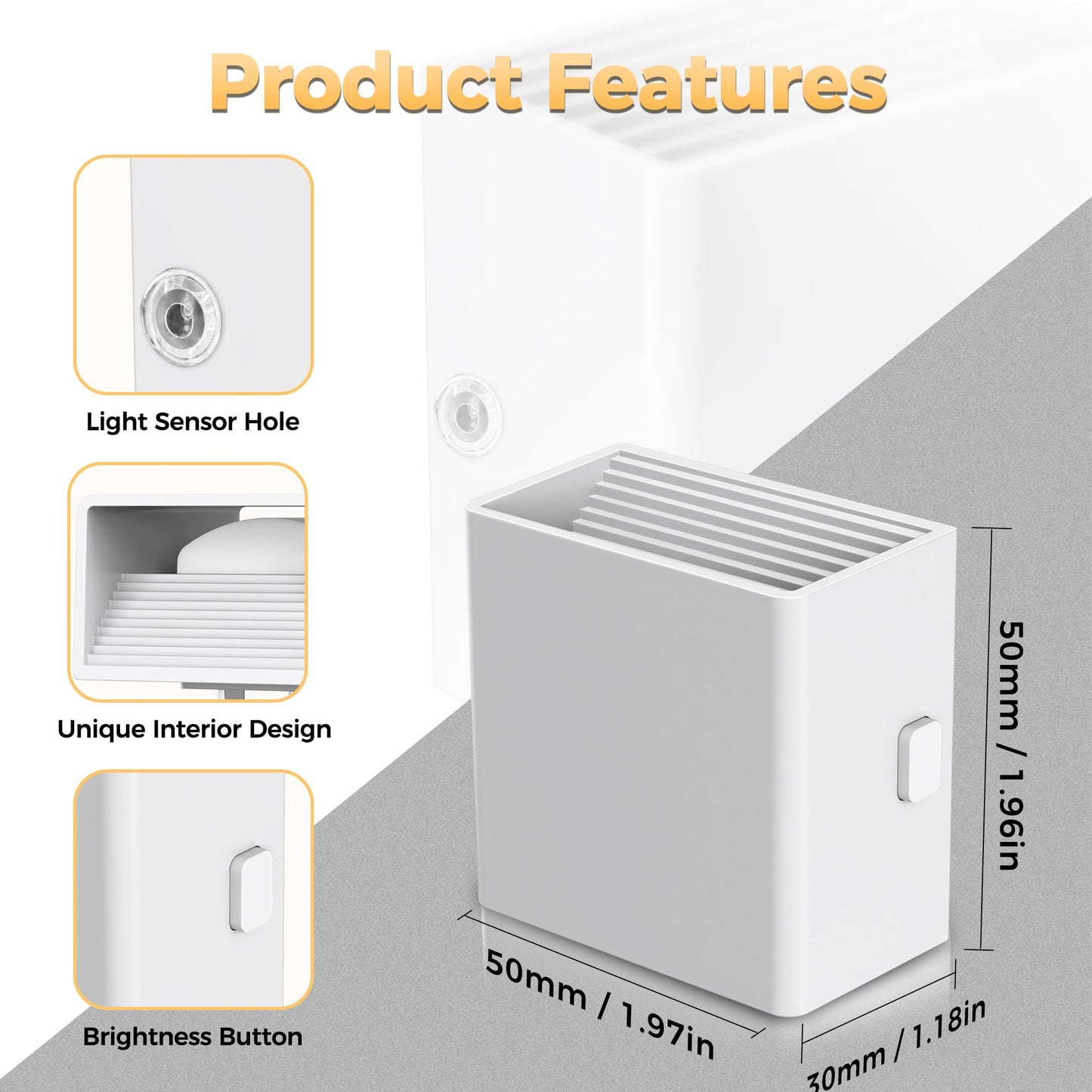 DORESshop LED Night Lights Plug into Wall [2 Pack], Plug in Nightlight, 3 Level Brightness Adjustable Night Light, Dusk to Dawn Sensor, Nightlights for Adults, Bedroom, Bathroom, Hallway, White