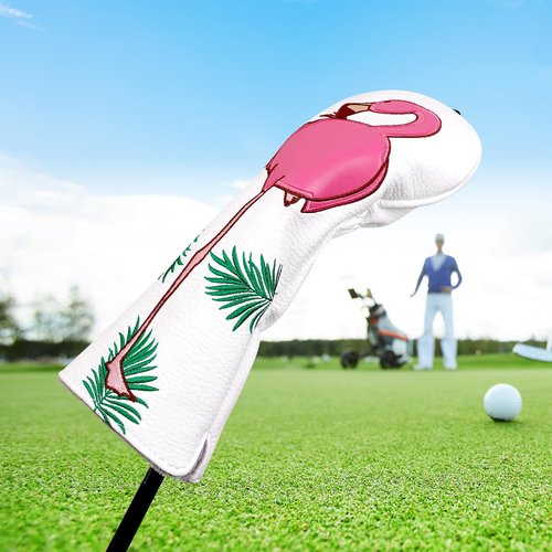Craftsman Golf Flamingo White Golf Hybrids Headcover Rescue Cover