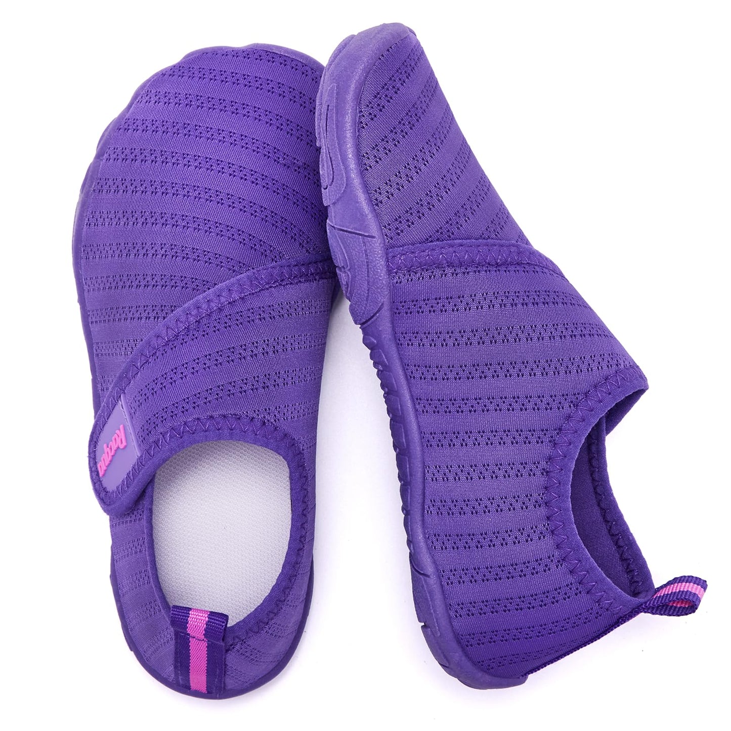Racqua Girls Water Shoes Kids Boys Pool Beach Outdoor Sports Lightweigh Shoes Quick Dry Swim Breathable Non-Slip Shoes Purple Big Kid 1