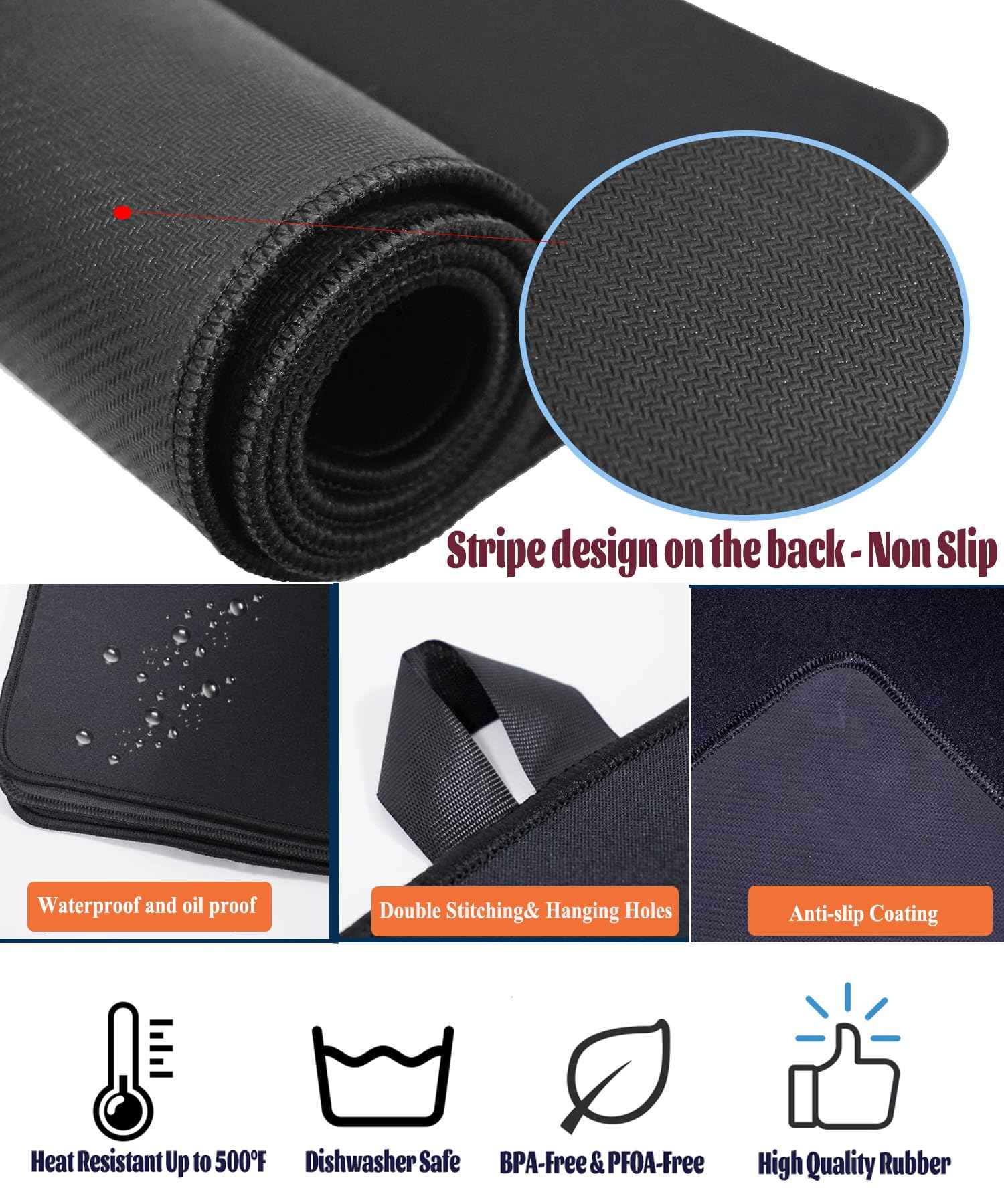 Stove Top Covers, Extra Large Stove Top Cover for Electric, Anti-Slip Waterproof Flat Top Oven Cover Mat Cooktop Cover Protector,Glass Stove Top Protector Expand Stove Space