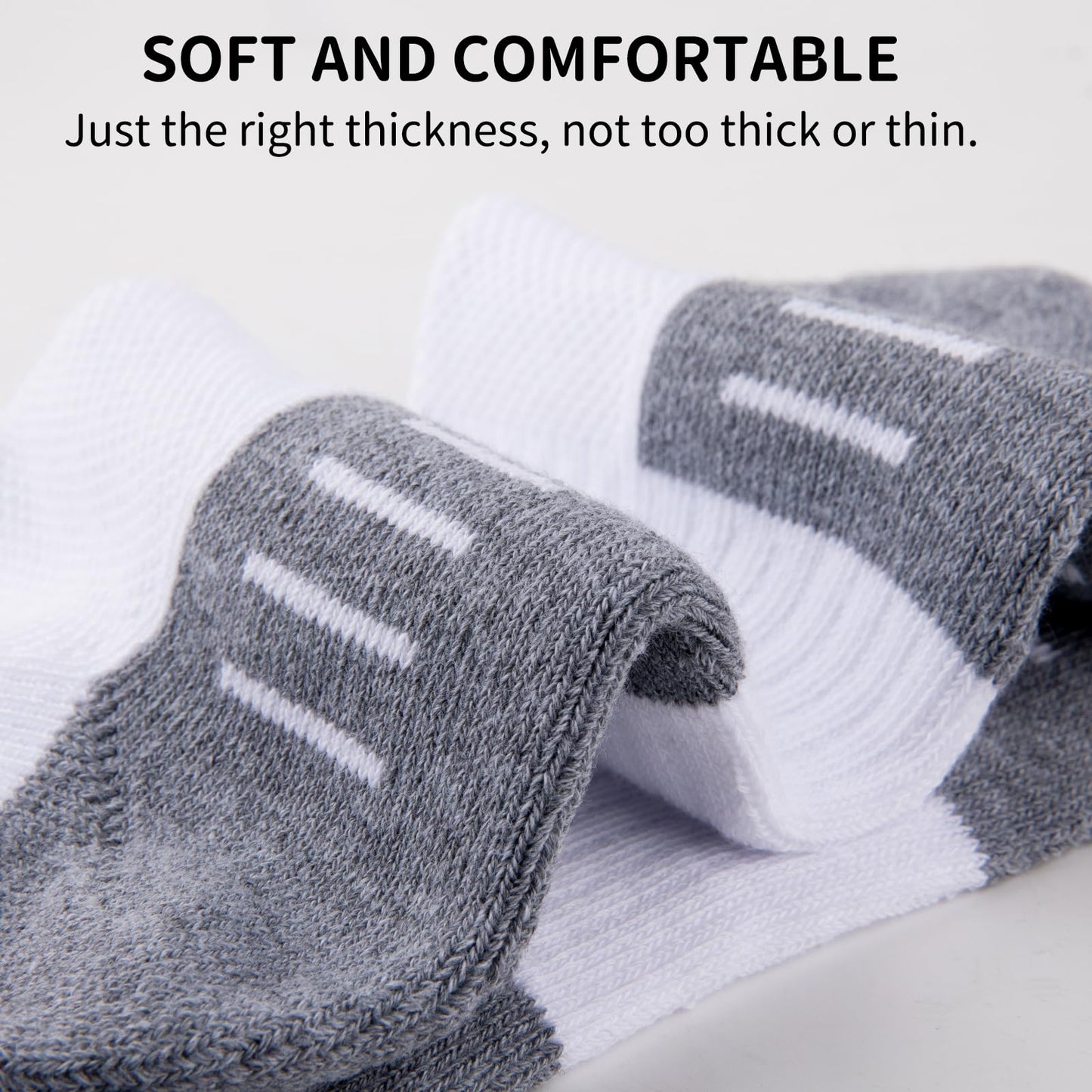 COOVAN Mens Athletic Ankle Socks 8 Pairs Cushioned Quarter Mini Crew Calf Running Half Crew Sock for Men