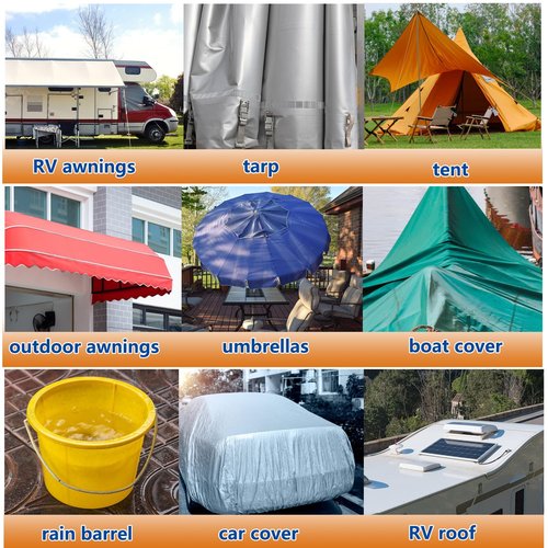 WENSSKKU Clear Repair Tape for Awning, Tarp, Canvas, Fabric, RV Roof, Underbelly, Boat Covers, Sail, Tent etc, Outdoor Repair Tape Heavy Duty, Thickened,Waterproof