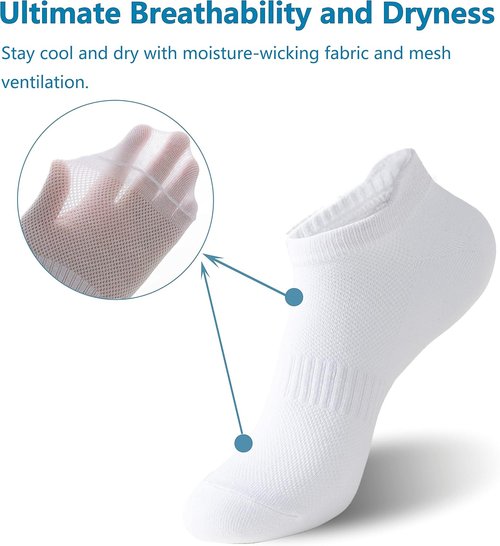 Irisbear Women's Ankle Socks - 6 Pairs Low Cut No-Show Athletic Running Socks
