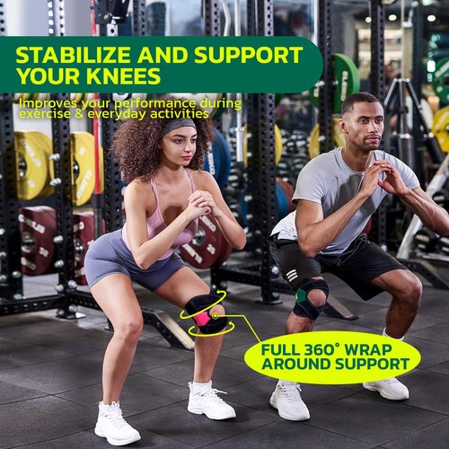 aoFIT Guard X Wrap Around Knee Brace with Stabilizers, Adjustable Compression Support for Knee Pain, Arthritis & Meniscus Tear, Breathable Design for Injury Recovery, Workout, Sports 5XL