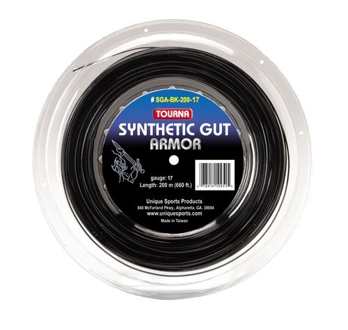 Tourna Synthetic Gut Armor 17G String Reel, Black