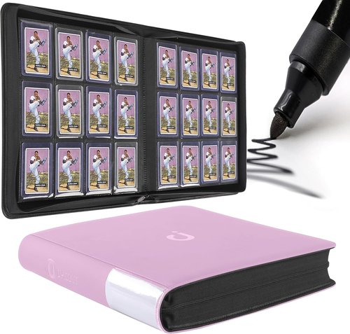 D DACCKIT Top Loader Binder - 12 Pocket Fits 480 Cards | Light Purple for Trading & Sports Cards