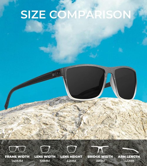 KALIYADI Polarized Sunglasses - Lightweight UV Protection for Men | Ideal for Driving, Fishing, Golf