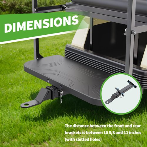 10L0L Deluxe Golf Cart Trailer Hitch Kit, Fit for Backseat Footrest with 2" Receiver High-Strength Universal Fit, Seamless Compatible with Club Car, EZGO, Yamaha, Ideal for Golf Cart Trailers