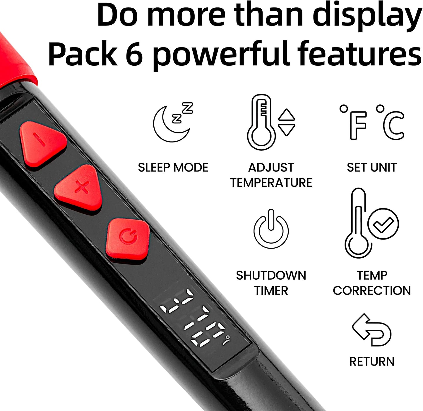 Soldering Iron Kit, 60W 120V Digital LED Display 5-in-1, Solder Wire, Flux Rosin Paste, Mini Stand, Sponge, Portable Fast Heating Welding Tool for Electric Repair Hobby DIY from Plusivo