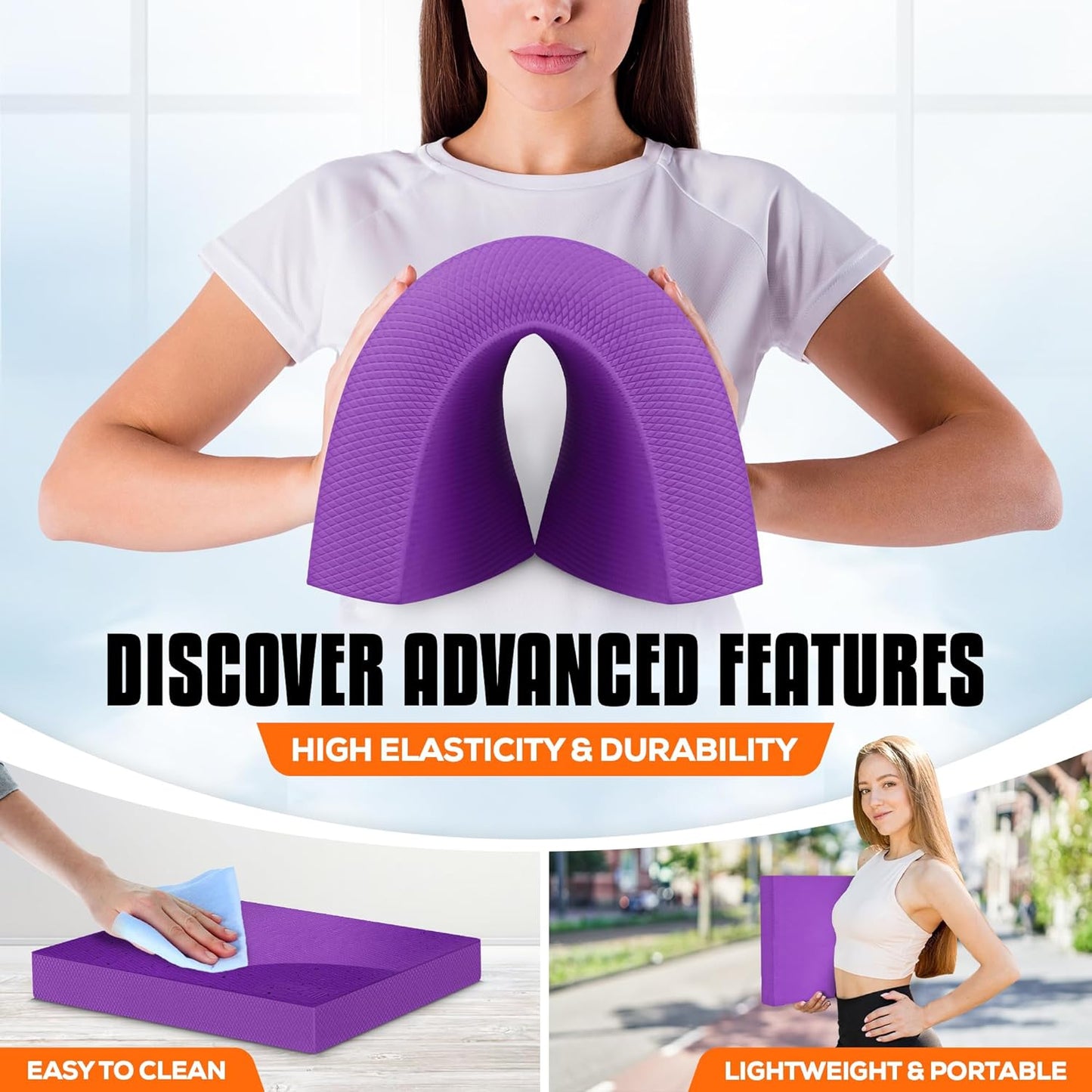 Yes4All Balance Pad - Nonslip TPE Foam for Fitness, Yoga & Stability Training | Available in L, XL, XXL