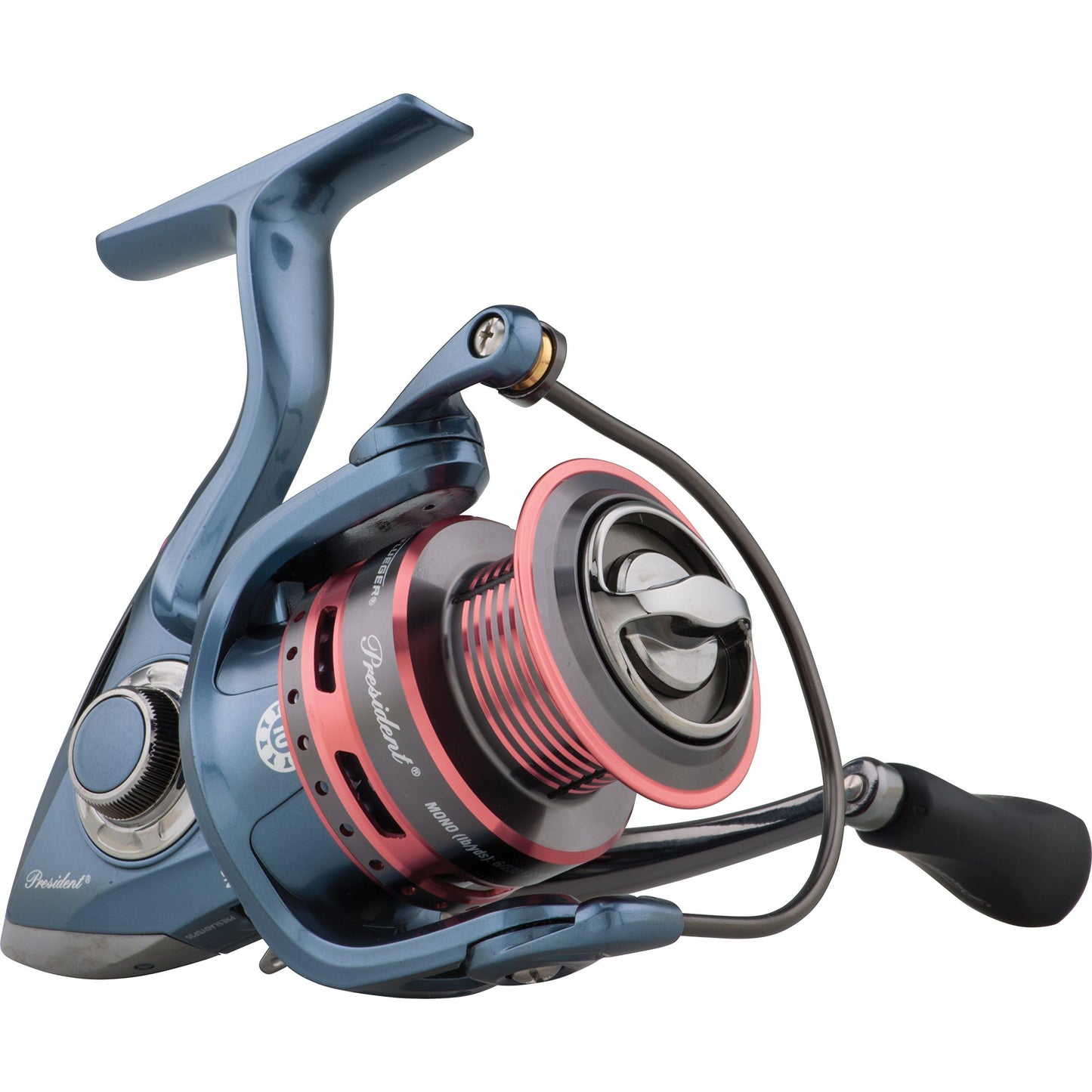 Pflueger Lady President Spinning Reel, Size 30 Fishing Reel, Right/Left Handle Position, Graphite Body and Rotor, Corrosion-Resistant, Aluminum Spool, Front Drag System, Multi