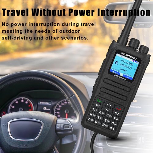 DM-1 DM-1701 Battery Eliminator Car Charger 7.4V 2200mAh for DM1701 DMR Walkie Talkie Compatible with Digital Two Way Radio DM-1701A