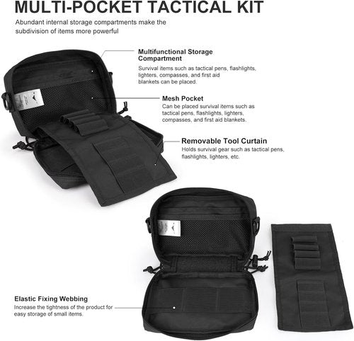 Mardingtop Tactical Molle Utility Pouch - Small EDC Tool Organizer Bag in Durable 600D Cordura