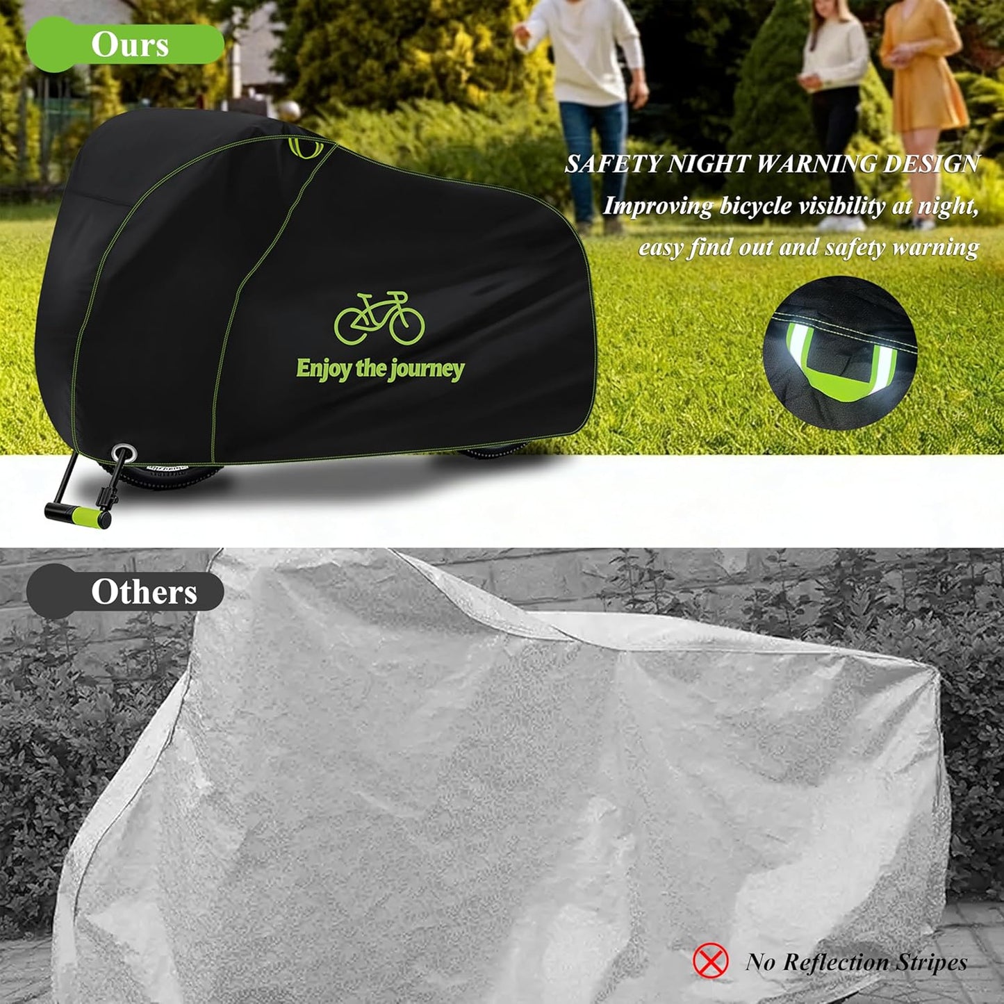 Skiennix Waterproof Bike Cover - Outdoor Protection Against Rain, Sun & Dust | Fits 1 Electric or Mountain Bike