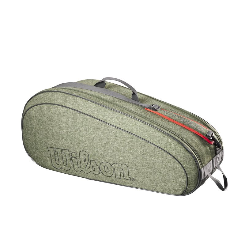 Wilson Team Tennis Racket Bag - Heather Green, Holds up to 6 Rackets
